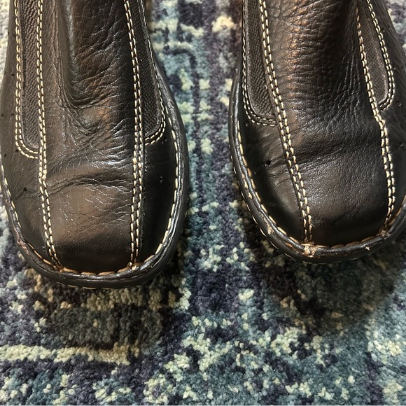 BORN Casual Black Leather Slip On Shoes Sz 6 - Picture 3 of 10